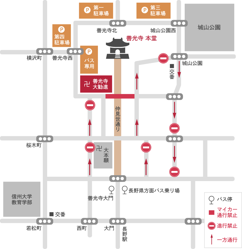 交通案内 信州善光寺 本坊 大勧進